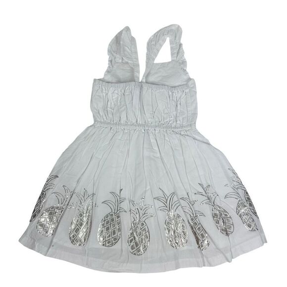 Gymboree White with Metallic Pineapple Print Dress size 6 - Picture 2 of 6